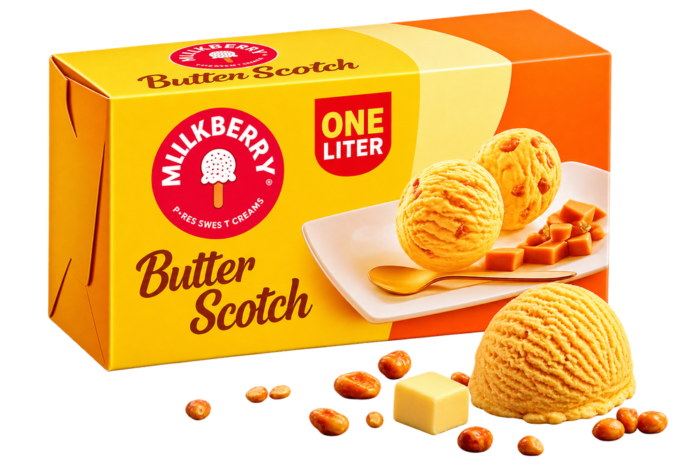 Milkberry 1 Ltr Butter Scotch Family Pack