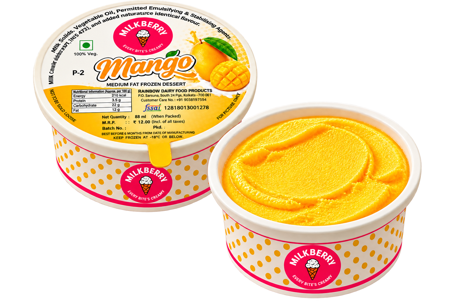 Milkberry Mango Big Cup