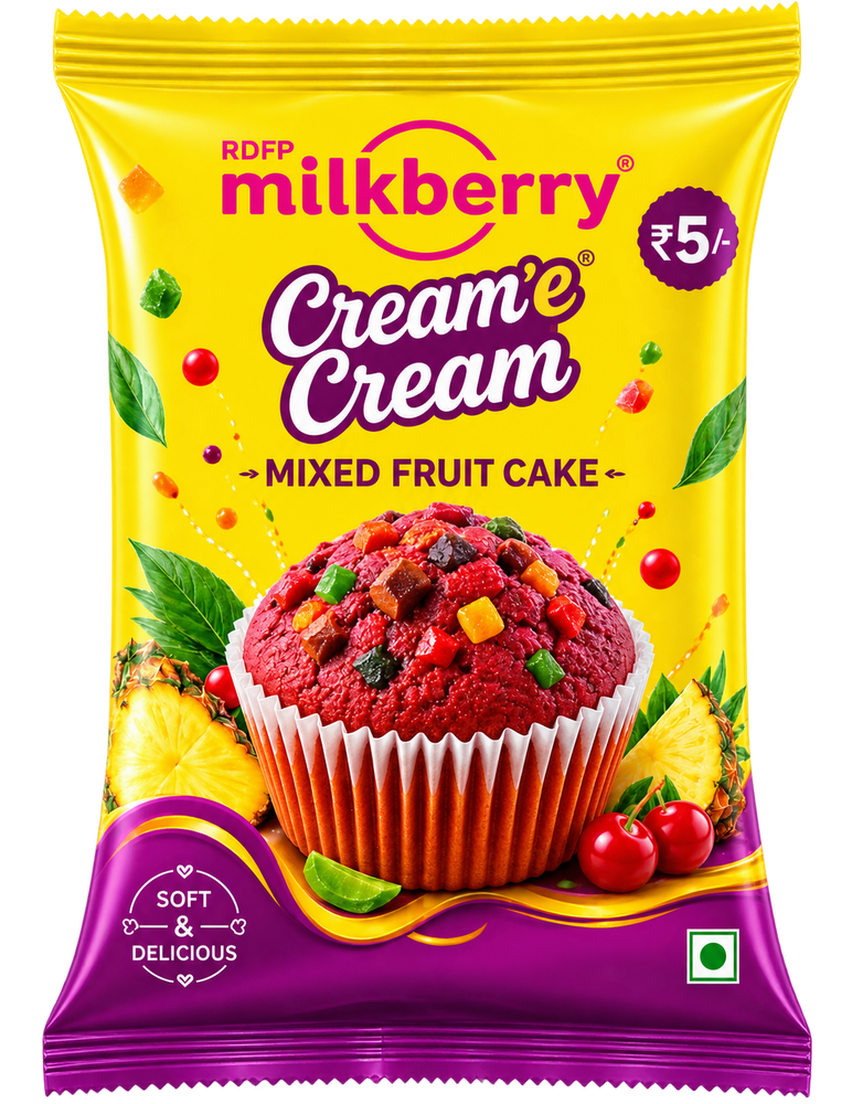 Milkberry Mixed Fruit Cup Cake