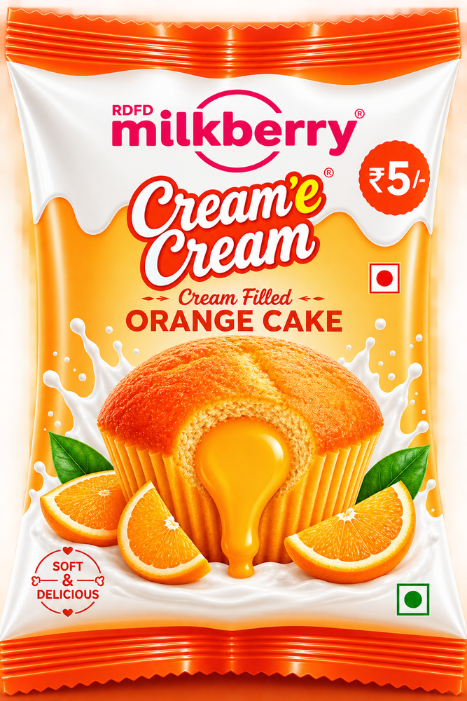 Milkberry Orange Cup Cake