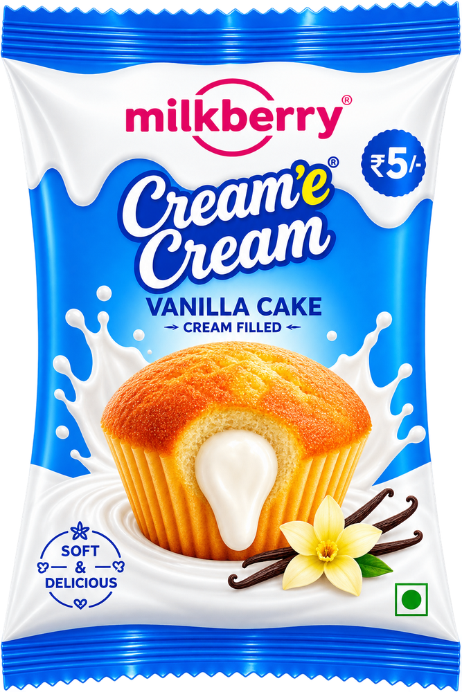 Milkberry Vanilla Cup Cake